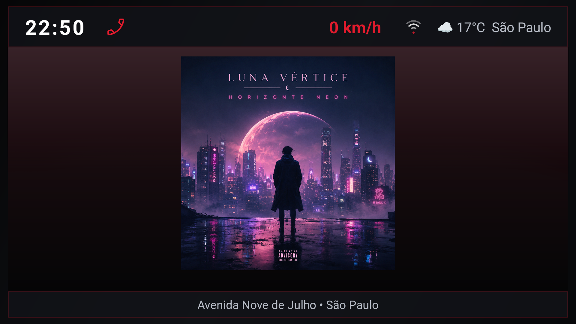 Tela Música do MotionDash